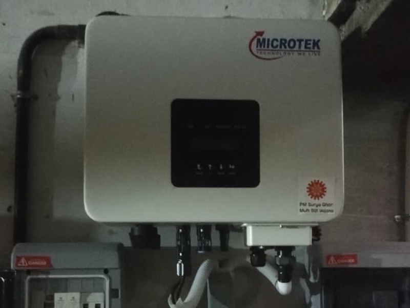 Microtek on-grid inverter installation