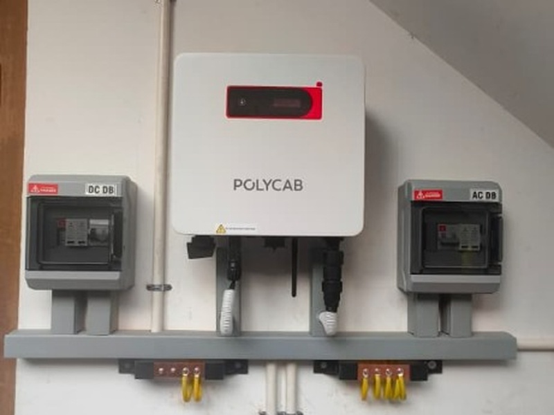 Polycab solar on-grid inverter installation