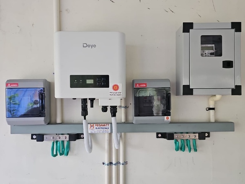 Megawatt Electricals on-grid inverter and IP65 switchgear